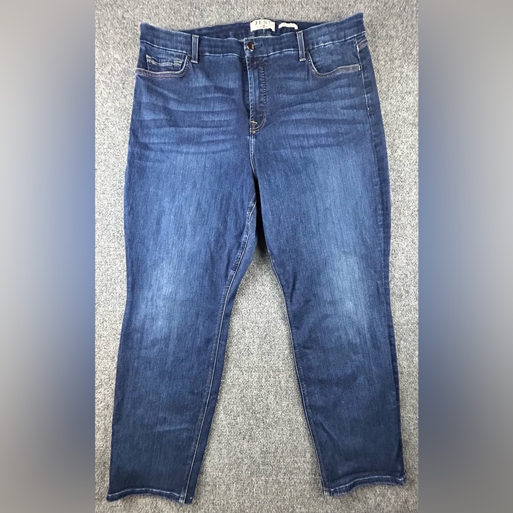 Jen7 by 7 For All Mankind Women's Slim Boyfriend Blue Jeans Size 18